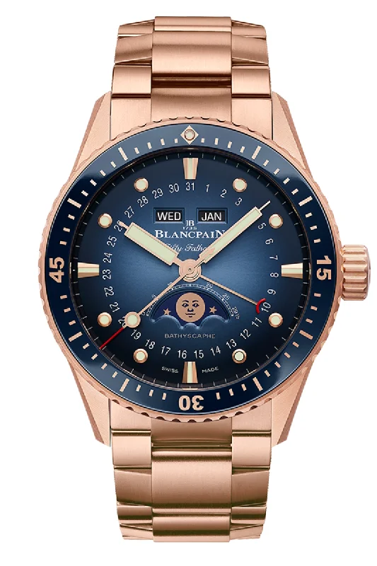 Blancpain Fifty Fathoms Bathyscaphe Complete Calendar Red Gold 5054 3640 76S