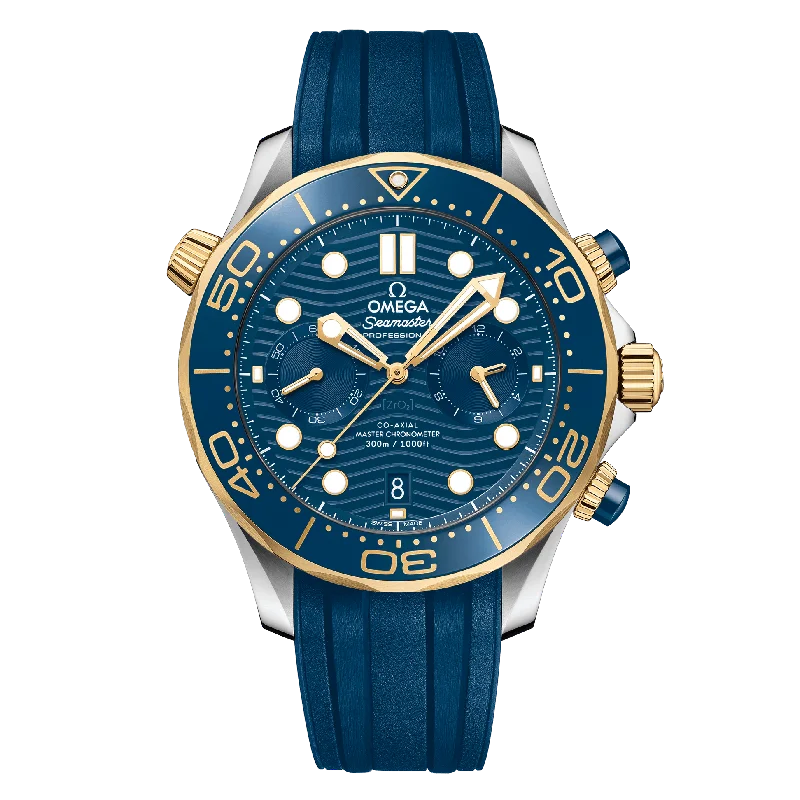 OMEGA Seamaster Diver 300m Co-Axial Master Chronometer Chronograph 44mm, Blue and Gold