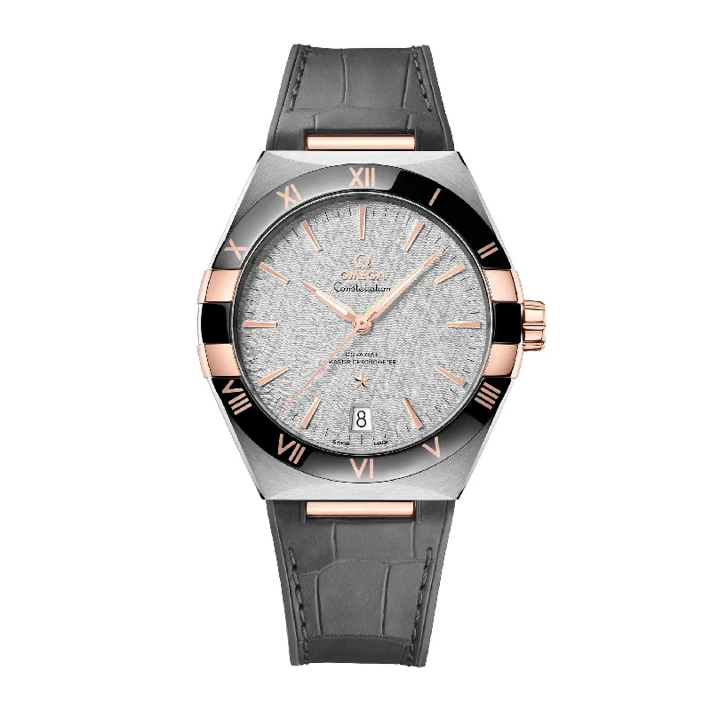 OMEGA Constellation Co-Axial Master Chronometer 41mm with Grey Dial and Leather Strap