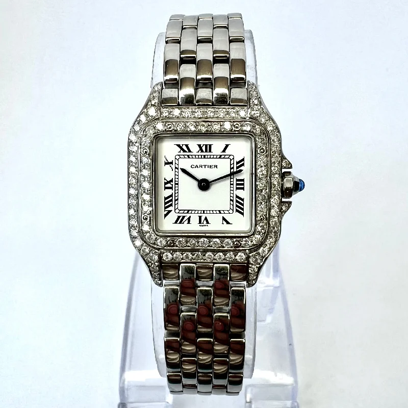 CARTIER PANTHERE Quartz 23mm Quartz Steel 0.87TCW DIAMOND Watch