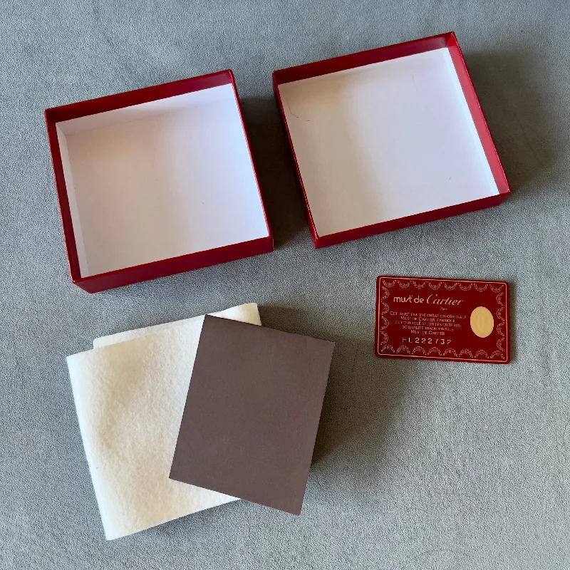 CARTIER Goods Box + Wrapping Cloth + Filled Certificate Card