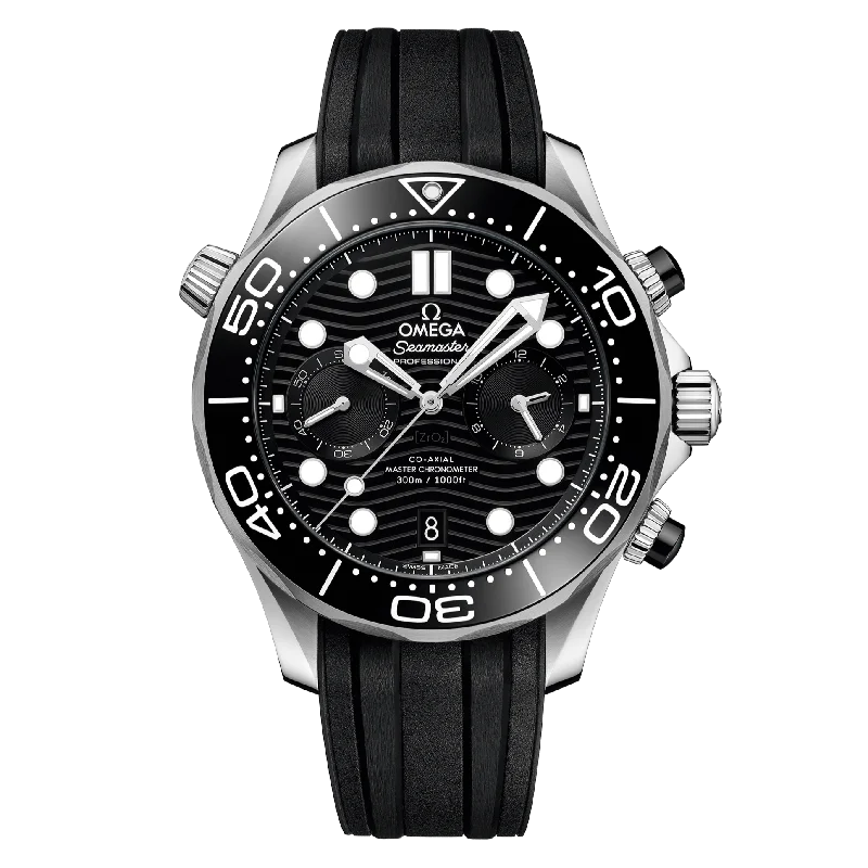 OMEGA Seamaster Diver 300m Co-Axial Master Chronometer Chronograph 44mm, Steel with Black rubber