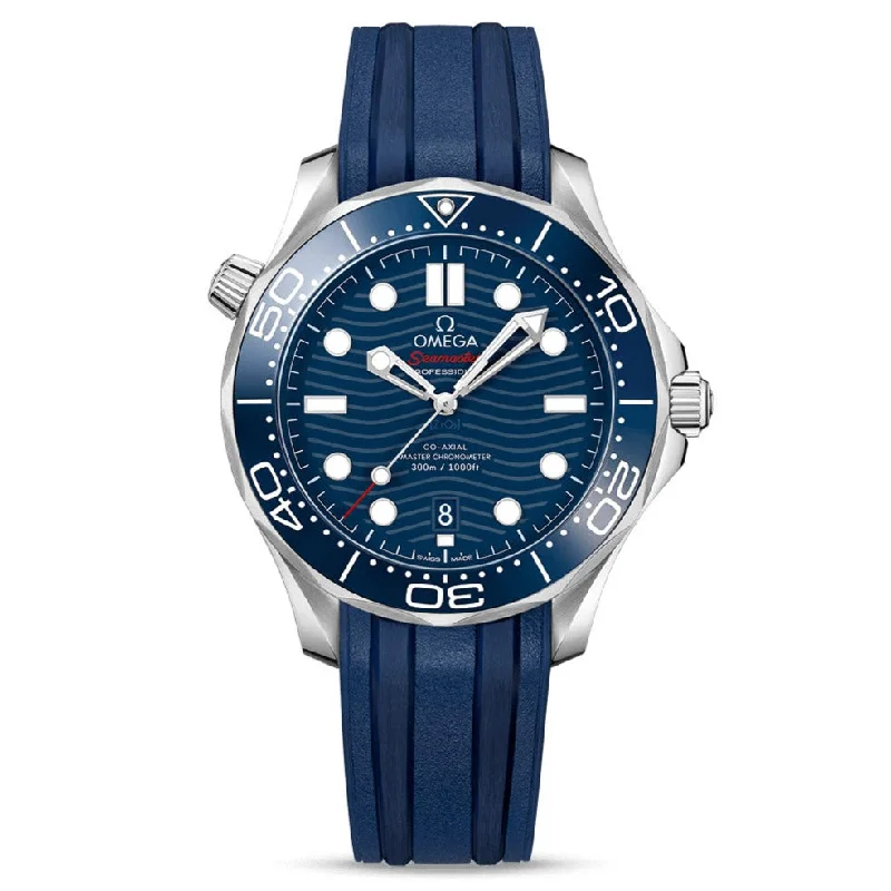 OMEGA Seamaster Diver 300m Co-Axial Master Chronometer 42mm with Blue Rubber Strap