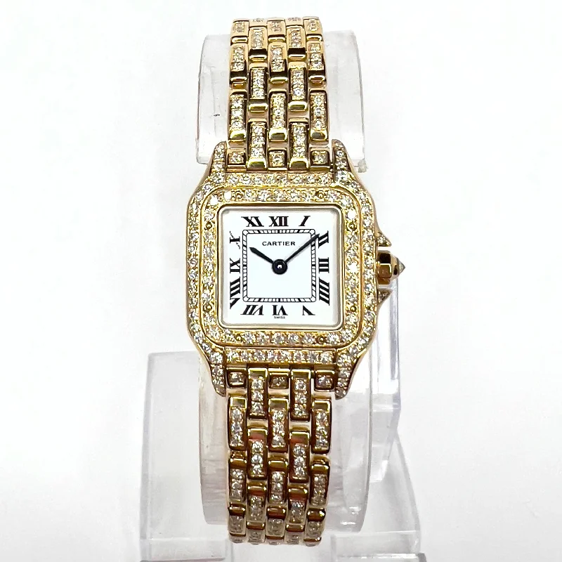 CARTIER PANTHERE Quartz 23mm 18K Yellow Gold 3.5TCW Diamond Watch