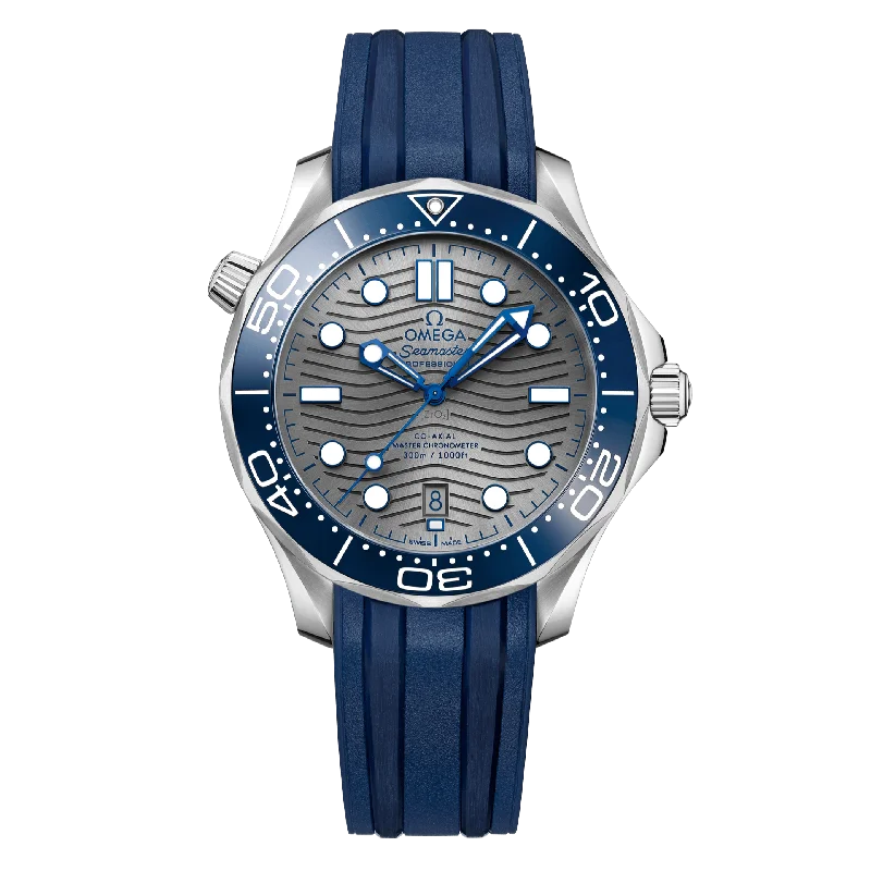 OMEGA Seamaster Diver 300m Co-Axial Master Chronometer 42mm, Steel on Blue Rubber Strap