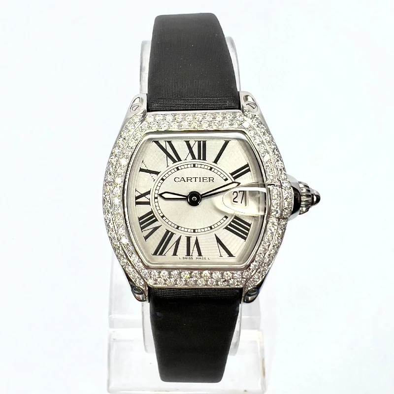 CARTIER ROADSTER Quartz 31mm Steel 1.88TCW Diamond Watch