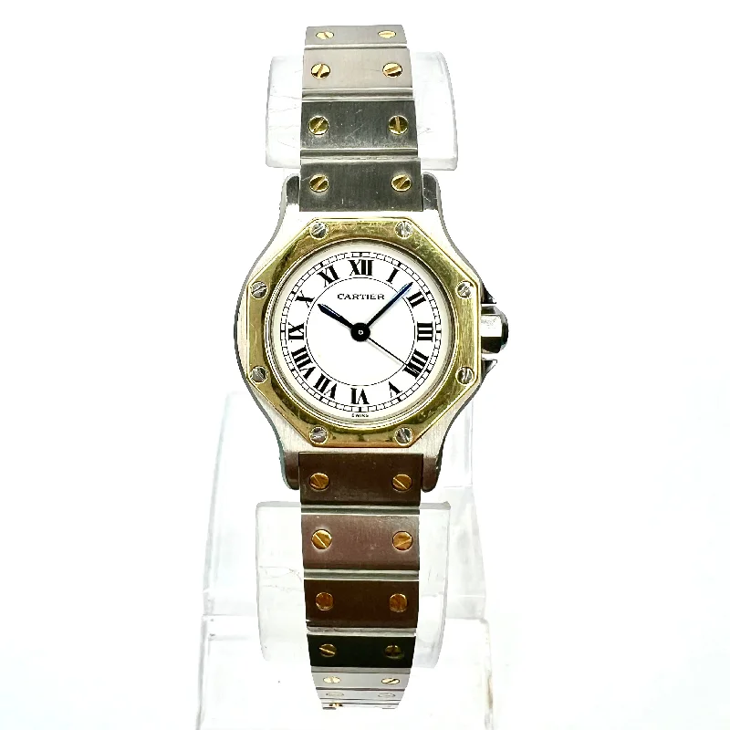 CARTIER SANTOS OCTAGON 25mm Automatic 2 Tone Watch 