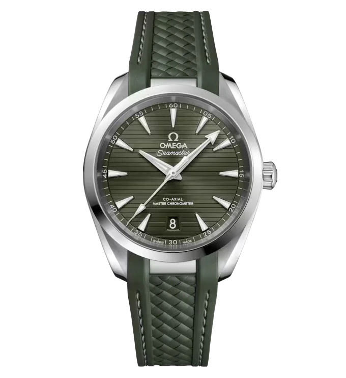 OMEGA Seamaster Aqua Terra 150m, 38mm with Green Rubber Strap