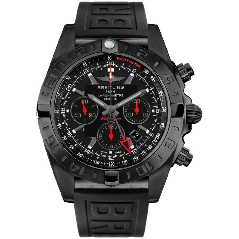 Breitling Men's MB041310-BC78-155S Chronomat GMT Chronograph Black Rubber Diver Pro III Watch