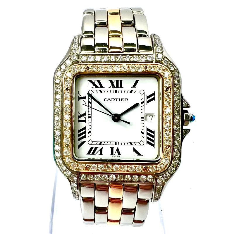 CARTIER PANTHERE Quartz 29mm 1 Row Gold 1.38TCW DIAMOND Watch