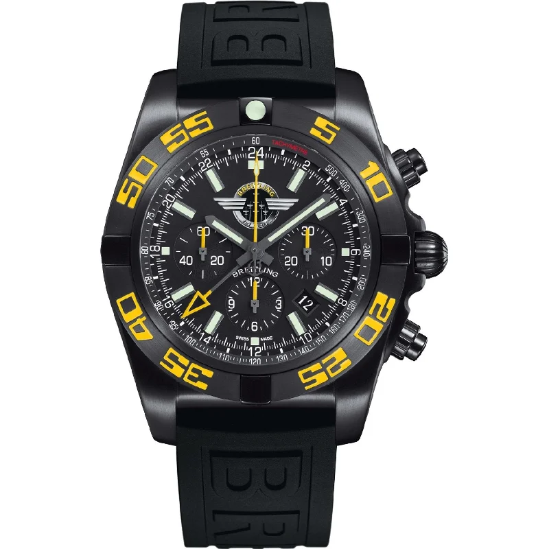 Breitling Men's MB04108P-BD76-155S Chronomat GMT Chronograph Black Rubber Diver Pro III Watch