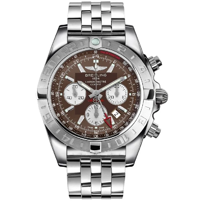 Breitling Men's AB042011-Q589-375A Chronomat 44 GMT Chronograph Stainless Steel Watch